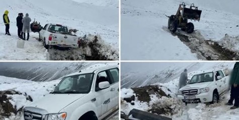 نجات ۵ گردشگر گرفتار شده در مسیر برفی دریاچه‌های «تار» و «هویر»