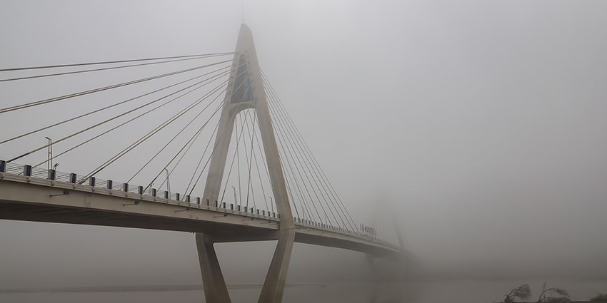 فیلم - اهواز غرق در مه و زیبایی