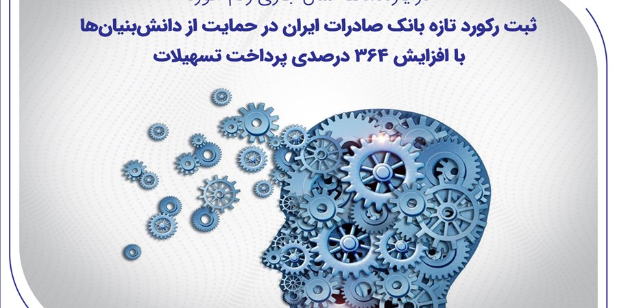 ثبت رکورد تازه بانک صادرات ایران در حمایت از دانش‌بنیان‌ها با افزایش ۳۶۴ درصدی پرداخت تسهیلات