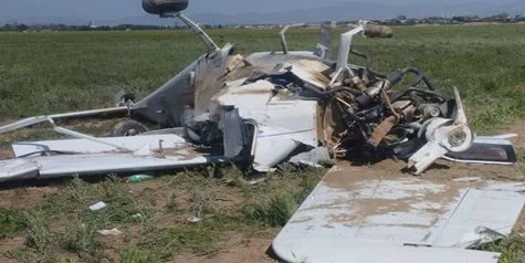 سقوط هواپیمای آموزشی در فرودگاه قزوین؛ دو نفر مصدوم شدند